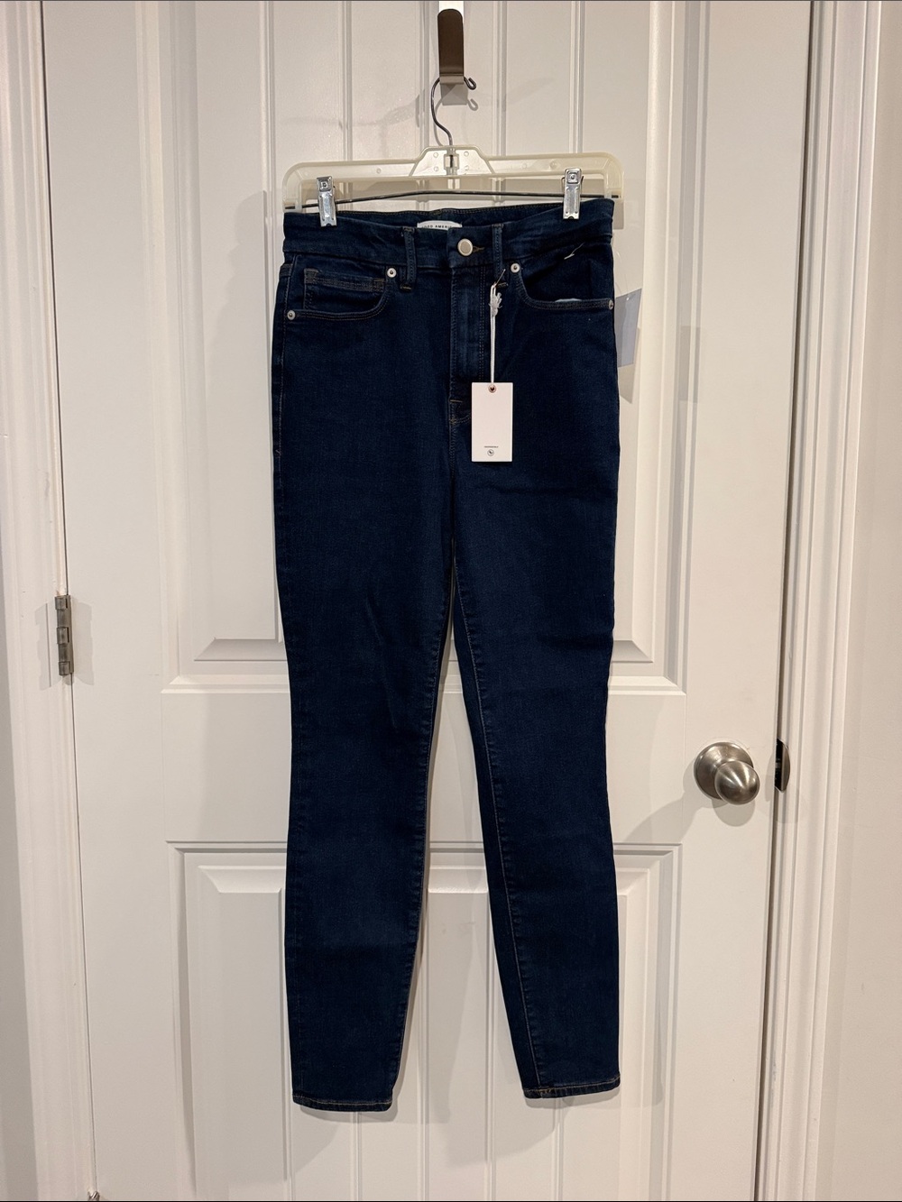 Good American Women's Dark Blue High-Rise Skinny Jeans